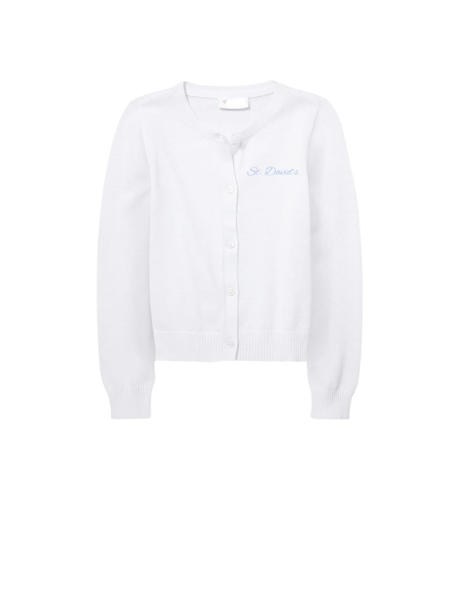 White St. David's Cardigan Sweater