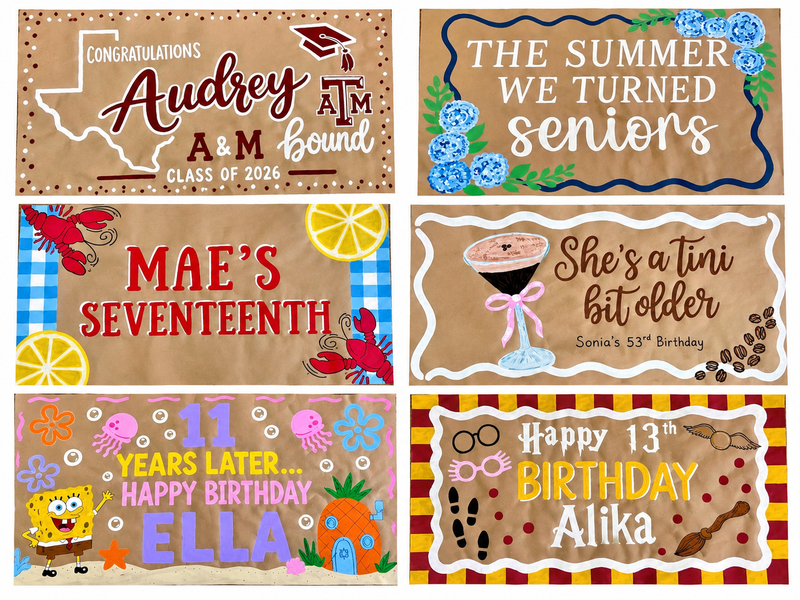 Custom, Hand Painted Banners