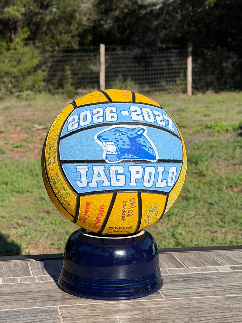 Johnson One-of-a-kind signed 26-27 Water polo ball