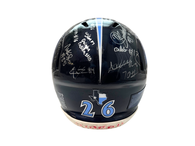 Johnson Jaguar Football Helmet signed by the 26-27 Offense & Special Teams