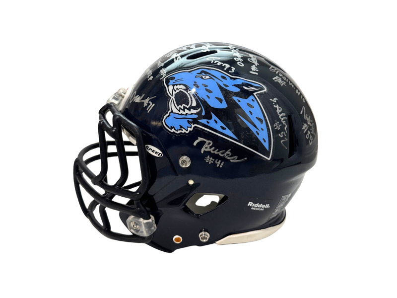 Johnson Jaguar Football Helmet signed by the 26-27 Offense & Special Teams