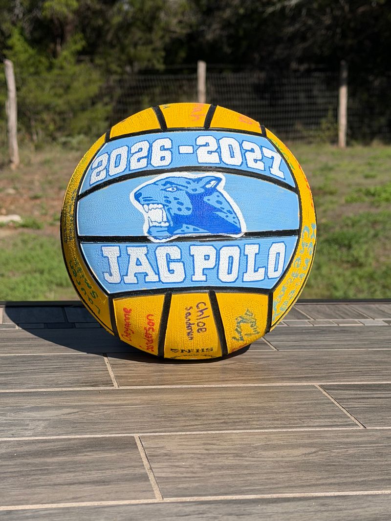 Johnson One-of-a-kind signed 26-27 Water polo ball