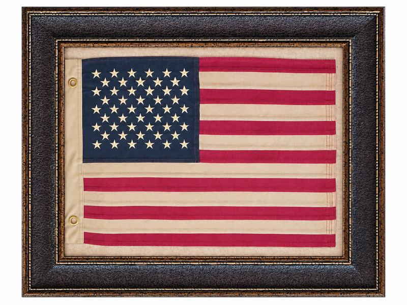 Framed US flag