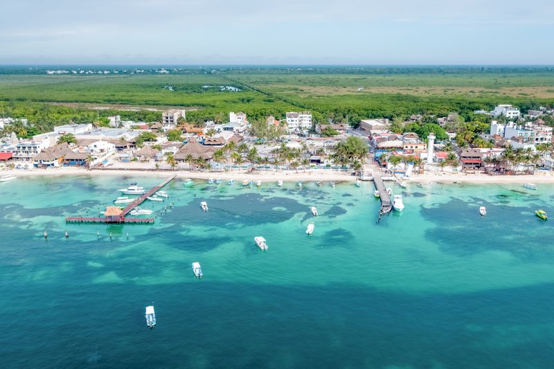 Rooftop Oasis Overlooking the Carribean Sea in Puerto Morelos, Mexico