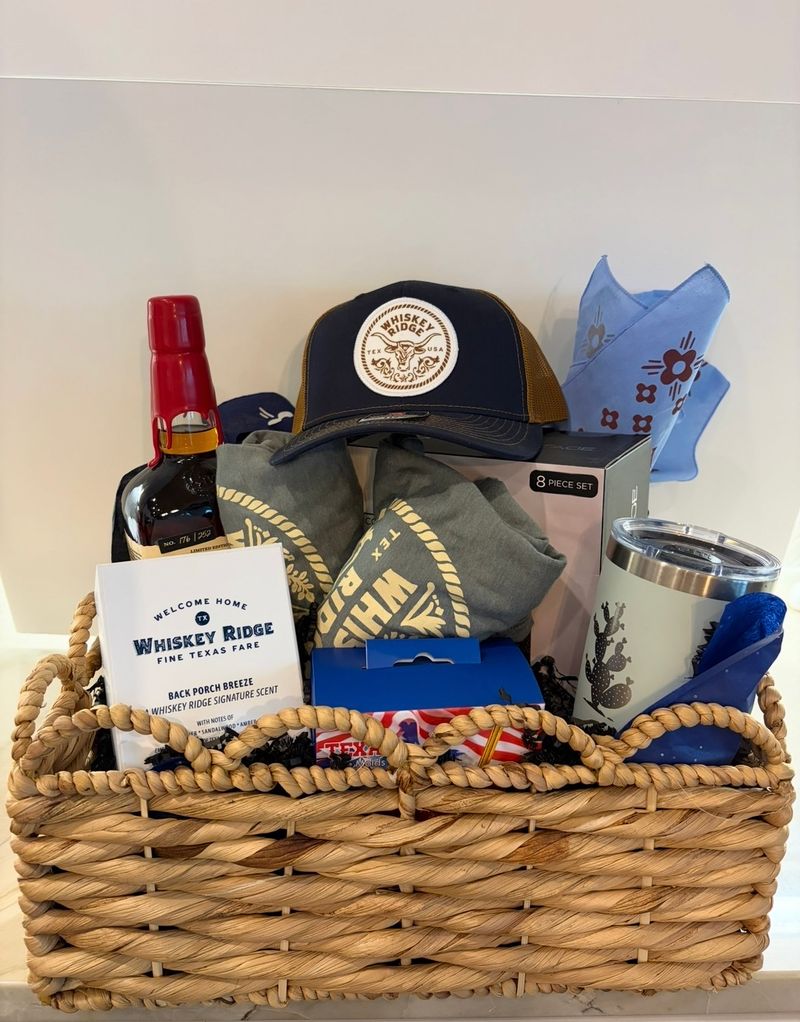 Whiskey Ridge Gift Card & Swag Basket w/ EXCLUSIVE bottle of Whiskey